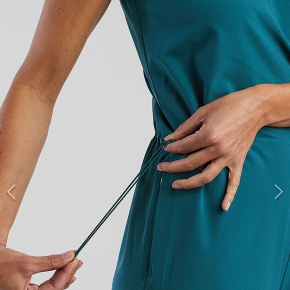 Title Nine Round Trip Sleeveless Women's Teal Blue Jumpsuit Size Small - Picture 6 of 15